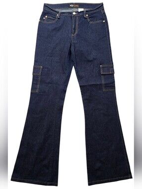 !it jeans Dark Blue Bootcut Cargo Jeans